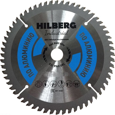 Диск пильный Hilberg Industrial Алюминий 250*30*100 зубьев HILBERG