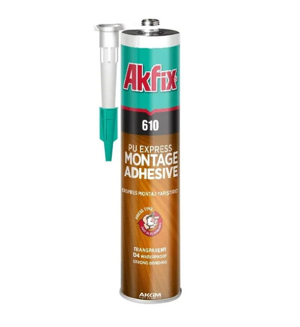 Жидкие гвозди AKFIX 610 ПУ Экспресс Д4, 310мл. ПРОЗРАЧНЫЙ (30шт)