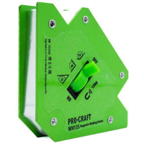 Магнитный угольник треугольный WH13S Procraft (13 кг,26мм, 45* 90* 135*)