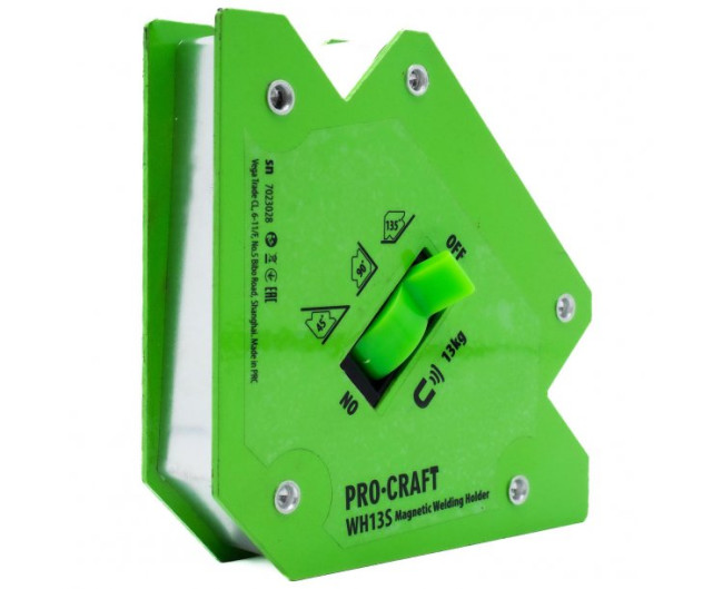 Магнитный угольник треугольный WH13S Procraft (13 кг,26мм, 45* 90* 135*)