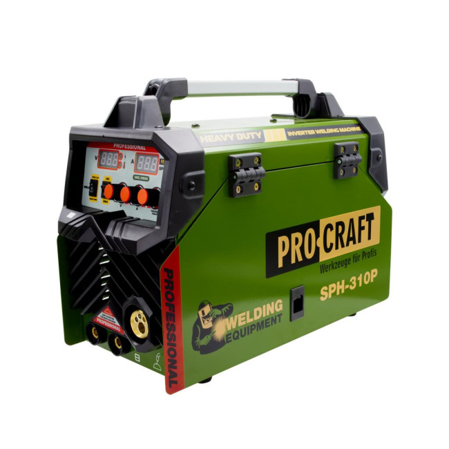 Инверторный сварочный полуавтомат Procraft SPH-310P (5,9 кВт, MMA\MIG, 20-310A, 1.6-4.0мм, 15 кг)
