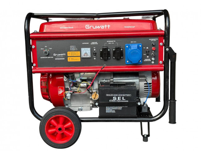 Генератор бензиновый GRS6500SR GRUWATT(190F, 15 л.с., 3600 об/мин, 25 л, 220/380 В, 5.0/5.5 кВт) Генератор бензиновый GRS6500SR GRUWATT(190F, 15 л.с., 3600 об/мин, 25 л, 220/380 В, 5.0/5.5 кВт)