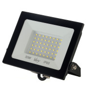 Прожектор светодиодный 50Вт, IP65 6500K, черный VERY