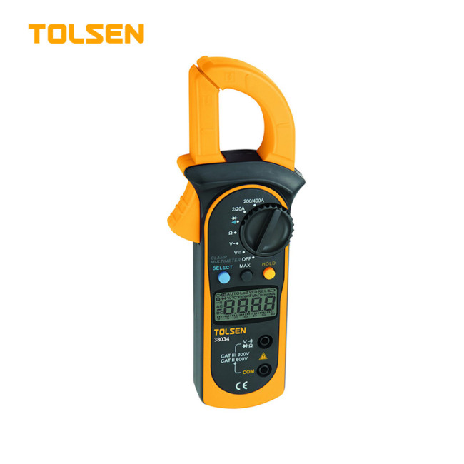 Токоизмерительные цифровые клещи IEC-61010 CATII 600 В/CATIII 300 В Industrial TOLSEN (20шт)
