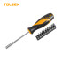 Отвертка-держатель бит 1/4"+ 11 бит TOLSEN
