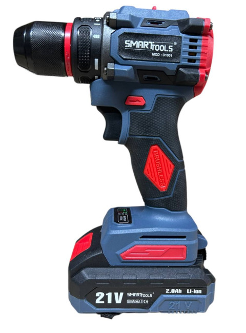 Аккум. бесщет. шуруповерт D1001 SMART ECO(21В, 40 Нм,0-1850 об/мин, 3/8", 2АКБ*2Ач+ЗУ кейс)