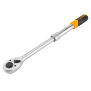 Ключ трещоточный телескопический Industrial, 1/4", 170-230 мм, 72 зуб., CrV+CrMo, двухкомп. рукоятка TOLSEN