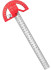 Линейка разметочная 7в1, 300х25мм INOX+AL толщина 1,7 мм VERTEXTOOLS PROFI