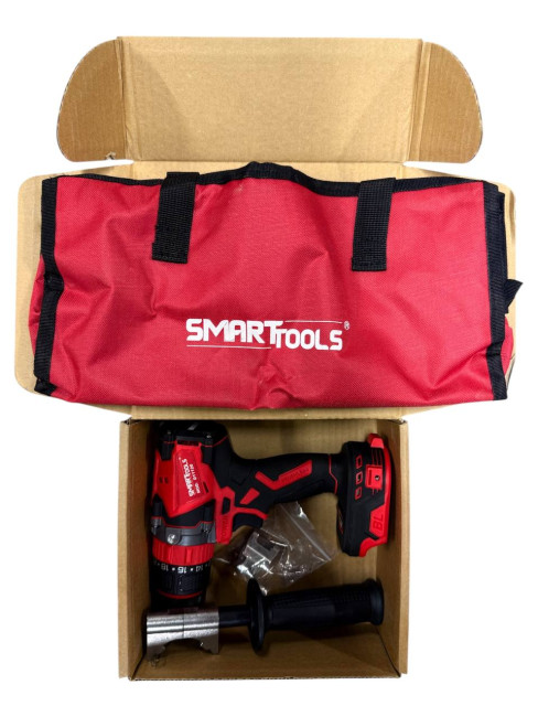 Аккумул. шуруповерт D11120 SMART RED с ударом (БЕЗ АКБ,21В, 1/2", 120 Нм,0-480/0-1650 об/мин, сумка)