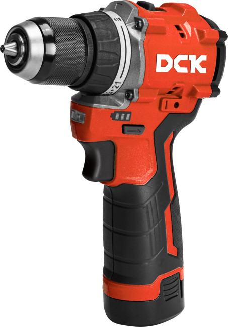 Дрель-шуруповерт аккум бесщеточная DCK KDJZ1250, 10,8В, 50нм,0-500/0-1800об/мин,2*2а/ч, з/у, кейс