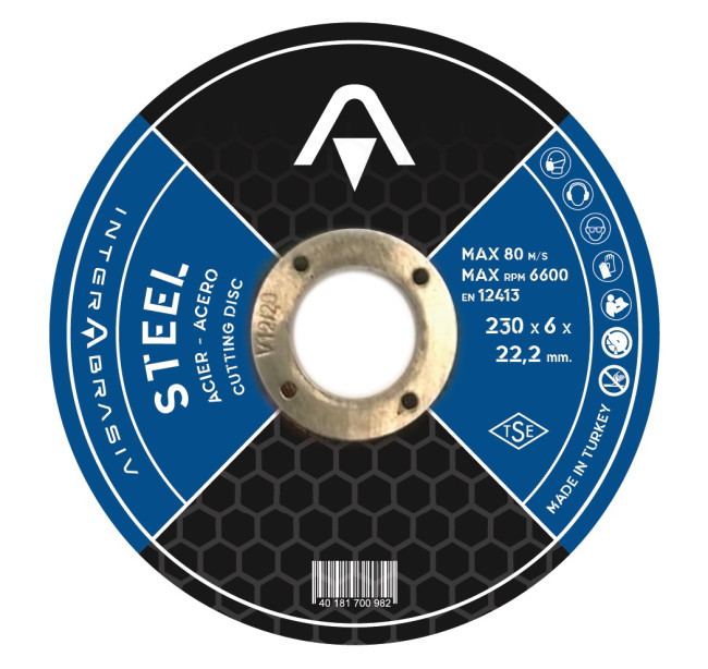 Обдирочный круг Interflex AO24NBF 180x6x22мм, Т27, металл (10шт) Обдирочный круг Interflex AO24NBF 180x6x22мм, Т27, металл (10шт)