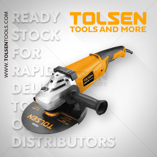 УШМ TOLSEN 180мм (2100Вт, 8000 об/мин, плав. пуск)