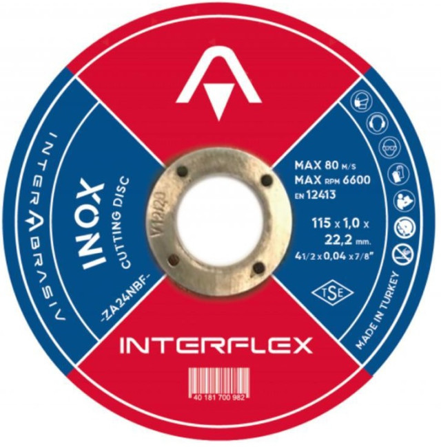 Отрезной круг Interflex INOX 125x2,0x22мм, Т41, нерж.сталь, металл (10/50шт)