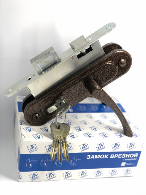 ГАРАНТ Замок врезной ЗВ.7-55 (черный) 10шт.