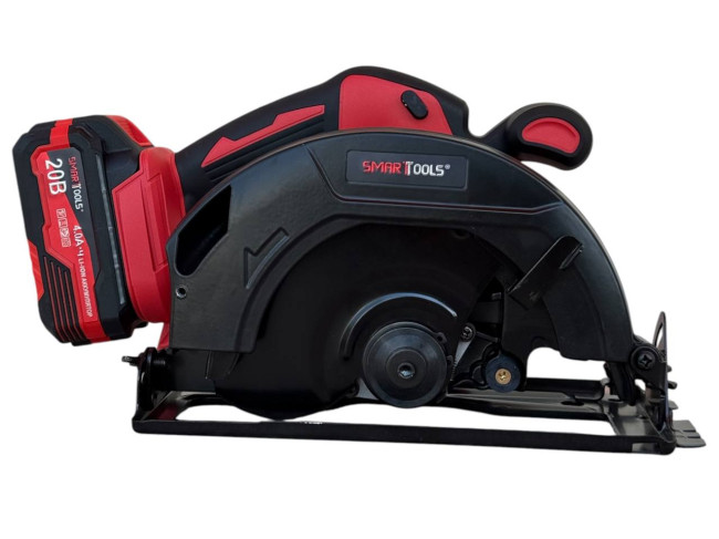 Аккумуляторная дисковая пила PD20185-4 SMART RED(20В,бесщеточный,185 мм,5400 об/мин, 45-90°)