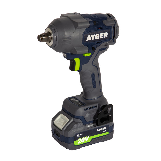 Гайковерт аккумуляторный бесщеточный APW20/950 AYGER(20В, 950 Нм, 1/2", 2300 уд/мин, 2400 об/мин) Гайковерт аккумуляторный бесщеточный APW20/950 AYGER(20В, 950 Нм, 1/2", 2300 уд/мин, 2400 об/мин)