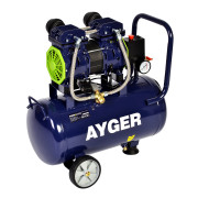 КОМПРЕССОР БЕЗМАСЛЯНЫЙ МАЛОШУМНЫЙ AYGER OFC320-24(1,5 кВт, 320 л/мин, 24 л, 8 бар, 2800 об/мин)