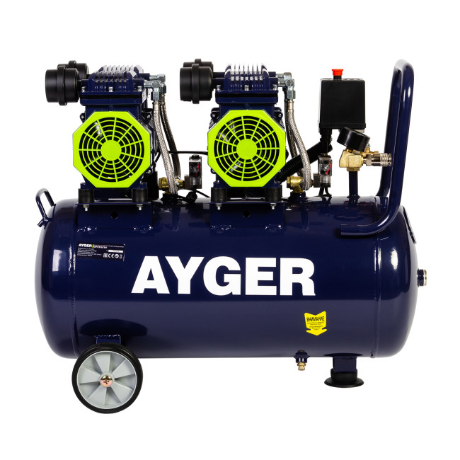 КОМПРЕССОР БЕЗМАСЛЯНЫЙ МАЛОШУМНЫЙ AYGER OFC510-50(3 кВт, 510 л/мин, 50 л, 8 бар, 2800 об/мин) КОМПРЕССОР БЕЗМАСЛЯНЫЙ МАЛОШУМНЫЙ AYGER OFC510-50(3 кВт, 510 л/мин, 50 л, 8 бар, 2800 об/мин)