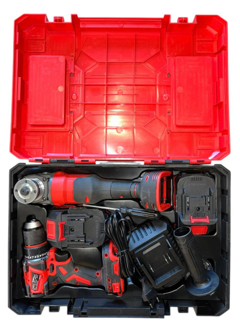 Набор аккумул. шуруп. + УШМ SMART RED DWS1102-4 (кейс, 2 акб) Набор аккумул. шуруп. + УШМ SMART RED DWS1102-4 (кейс, 2 акб)