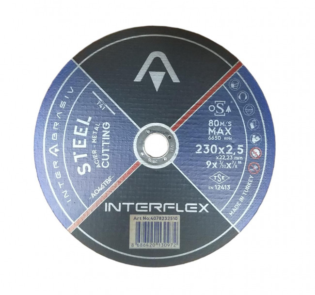 Отрезной круг Interflex STEEL 230x2,5x22,23мм, Т41, металл (25шт)