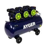 КОМПРЕССОР БЕЗМАСЛЯНЫЙ МАЛОШУМНЫЙ AYGER OFC630-100(4,5 кВт, 8 бар1/4, 500 л/мин, 100 л)