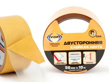 Лента двухсторонняя клейкая 50мм*10м ПП AVIORA 36шт.