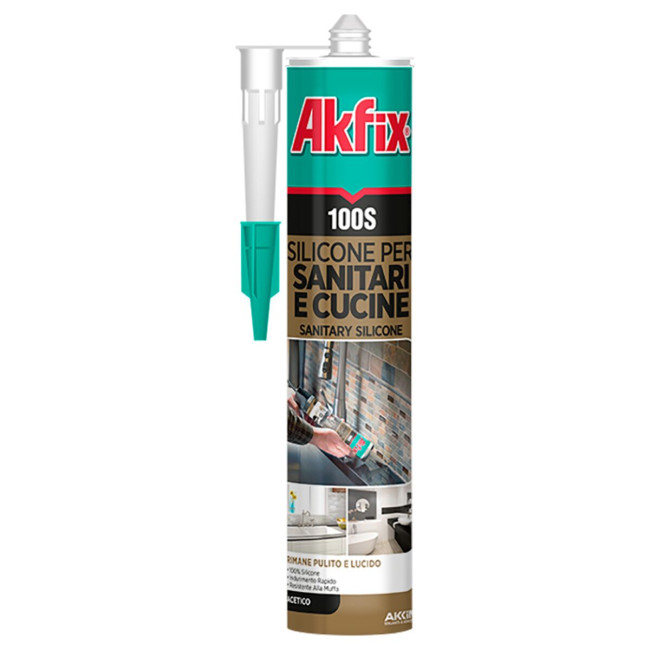 Силикон САНИТАРНЫЙ AKFIX 100 S, 280мл прозрачный 24шт