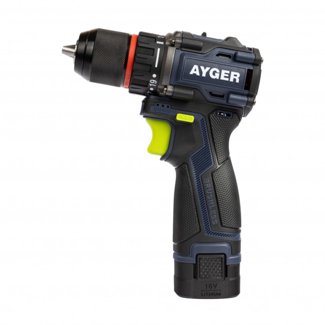 Аккумуляторный бесщеточный шуруповерт AP16BL2 AYGER(16В, 70 Нм,0-500/0-2000 об/мин,бесщеточный) Аккумуляторный бесщеточный шуруповерт AP16BL2 AYGER(16В, 70 Нм,0-500/0-2000 об/мин,бесщеточный)