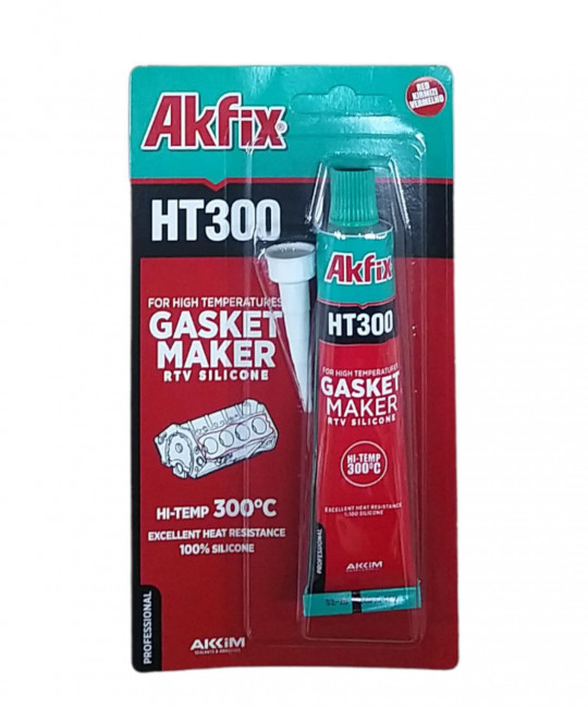 Силикон термостойкий AKFIX HT300 красный 50гр (Блистер), (24шт) Силикон термостойкий AKFIX HT300 красный 50гр (Блистер), (24шт)