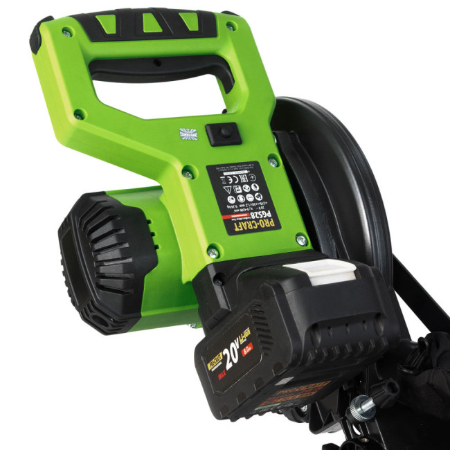 Аккумуляторная торцовочная пила PGS28 Procraft UNIVERSAL(20В,4200 об/мин,210х30, подсветка, без акб)