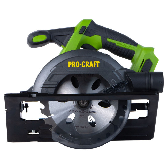 Аккум. циркулярная пила PCA32 Procraft (20В, 5200 об/мин, 165мм, 0-45°, БЕСЩЕТОЧНАЯ, без АКБ и ЗУ)