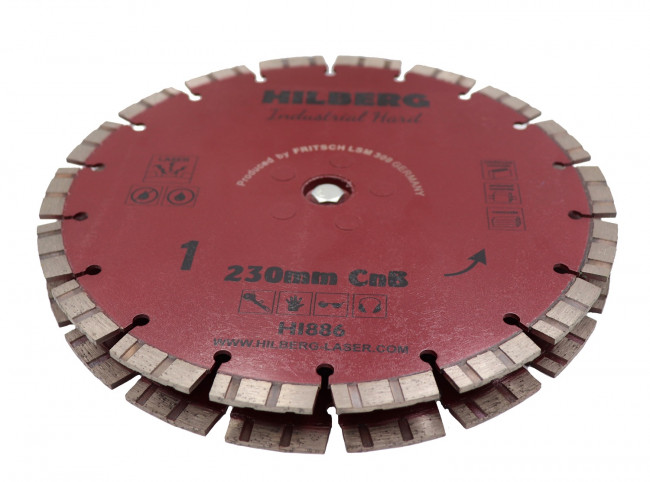 Диск  алмазный отрезной 230x2  Hilberg Industrial Hard CnB