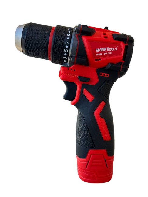 Аккум. шуруповерт D1135 SMART RED с ударом (16.8В, 13мм, 35 Нм, 0-600/1950 об/мин, 2АКБ*2А*ч, кейс)