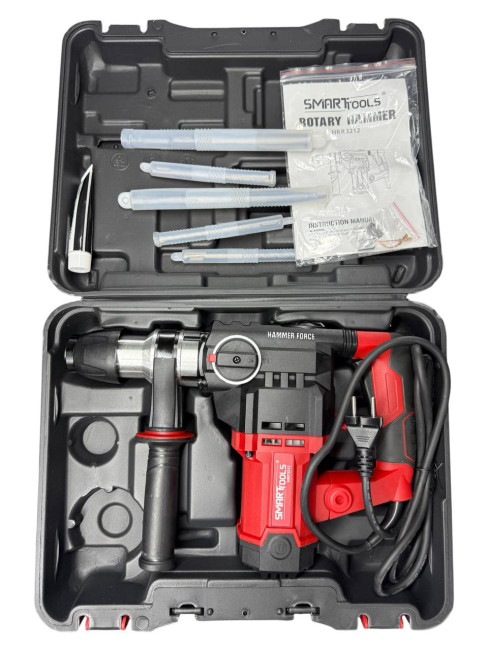 Перфоратор сетевой HRP3212 SMART RED(1350 Вт, 6 Дж, 5 буров, кейс, щетки)