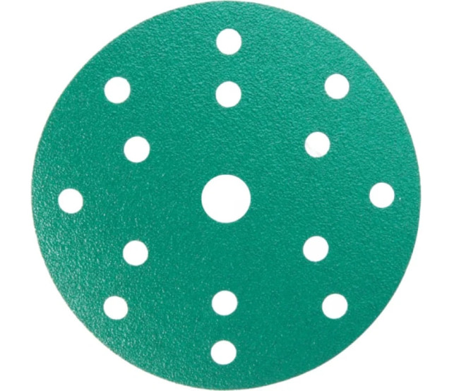 Диск шлифовальный ABRAFORCE Green Film на плёночной основе 15 отв. 150мм Р180 (уп. 5 шт.)