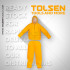 Костюм резиновый желтый с капюшоном, размер XXL  TOLSEN (12шт)