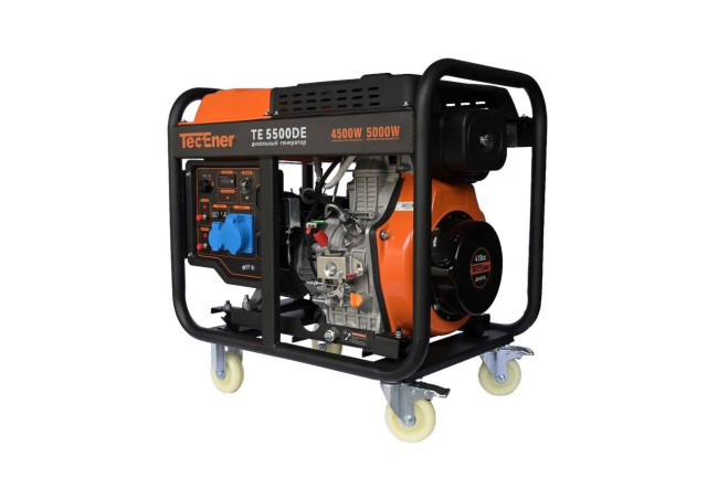 Генератор дизельный TecEner TE 5500DE(4,5-5 кВт, 418 cм³, 4-х тактный, AVR)
