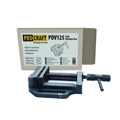 Тиски станочные PDV125 Procraft (4,3кг,ширина захвата - 125мм, высота - 30мм,макс. открытие - 115мм) Тиски станочные PDV125 Procraft (4,3кг,ширина захвата - 125мм, высота - 30мм,макс. открытие - 115мм)