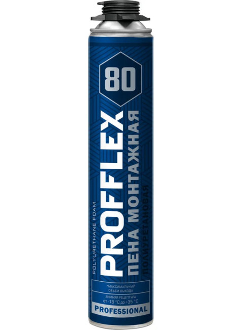 Пена монтажная PROFFLEX 80л ЗИМА 1020 гр (12шт) Пена монтажная PROFFLEX 80л ЗИМА 1020 гр (12шт)
