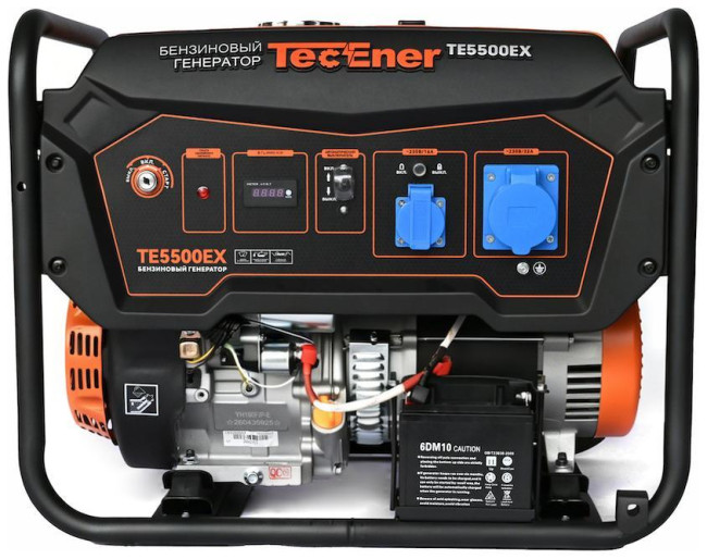 Генератор бензиновый TecEner TE5500EX (5.5 кВт, 1фаза,розетка 16Ах1,32Ах1,ручной/электро)