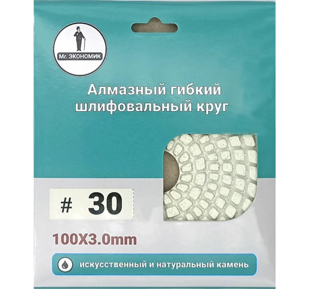 Алмазный гибкий шлифовальный круг "Черепашка" Mr. Экономик 100 № 200 Трио Диамант