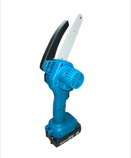 Пила цепная аккумул. SMART BLUE(21В, 5 м/с, 4"/8"/10", 2 АКБ, БЕСЩЕТОЧНАЯ, кейс)