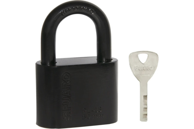 Замок навесной PL-WEATHER-1550 Black 4 кл. (PL-15-50) БЛИСТЕР (42279) (FUARO)